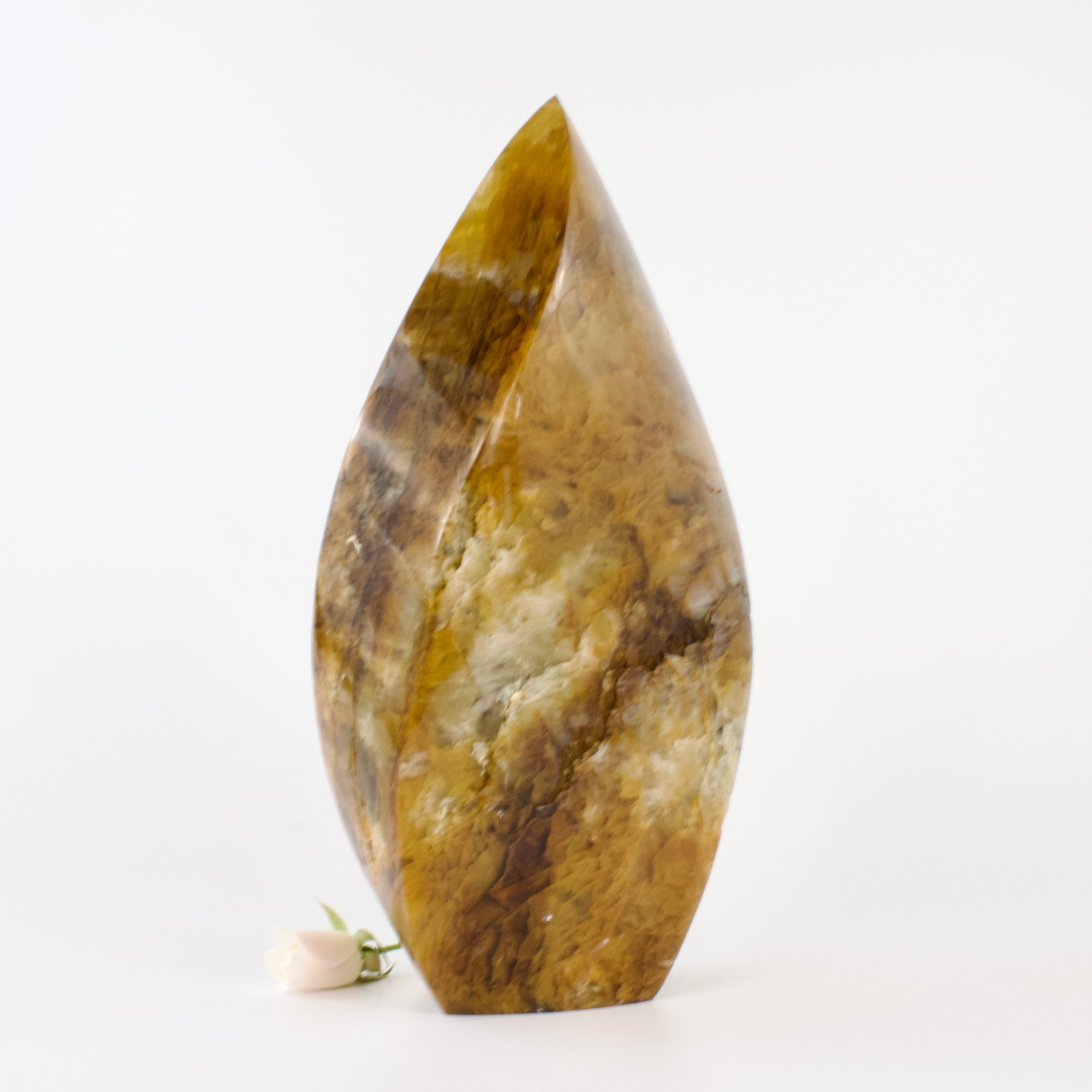 Large Crystals NZ: Large golden healer crystal flame 6.55kg