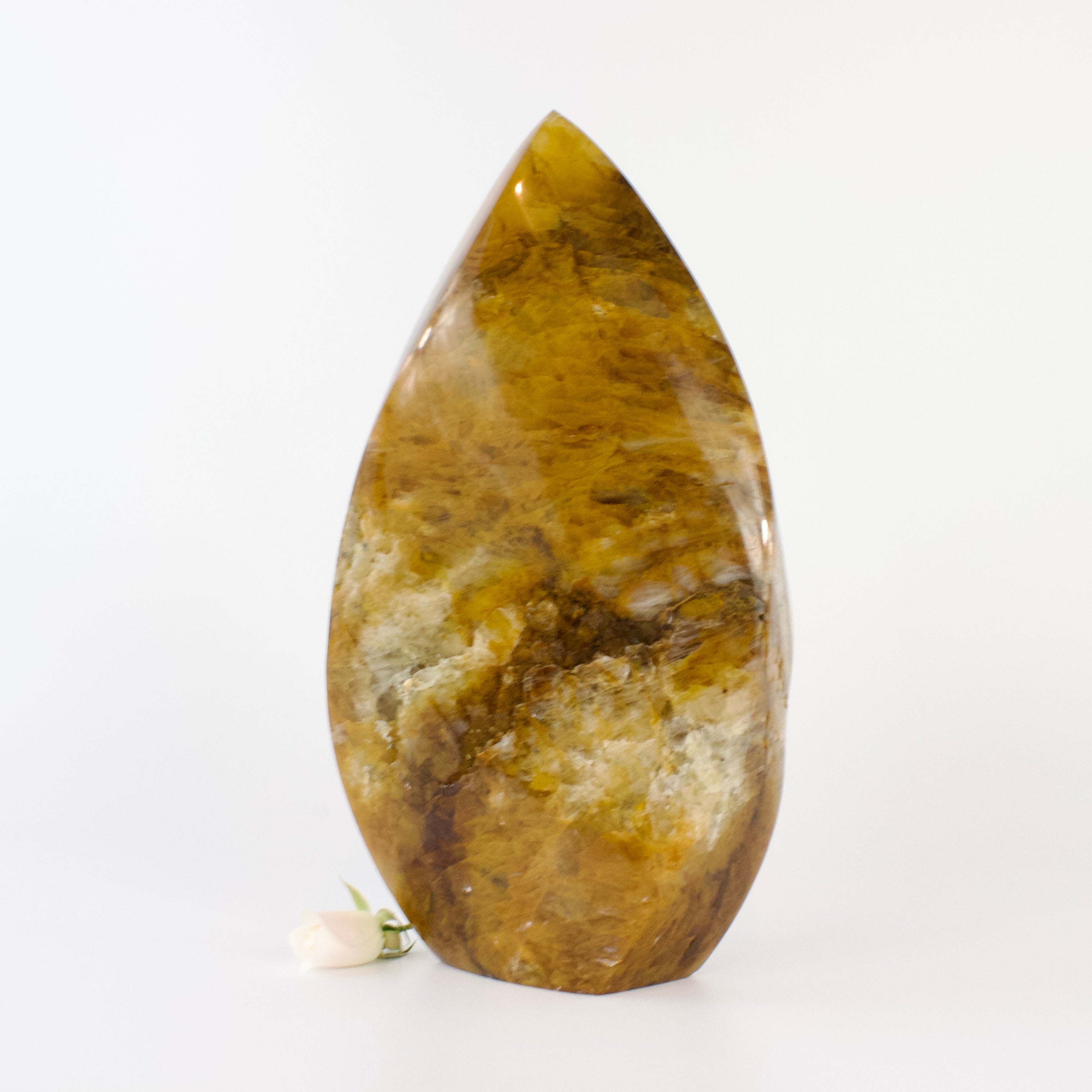 Large Crystals NZ: Large golden healer crystal flame 6.55kg
