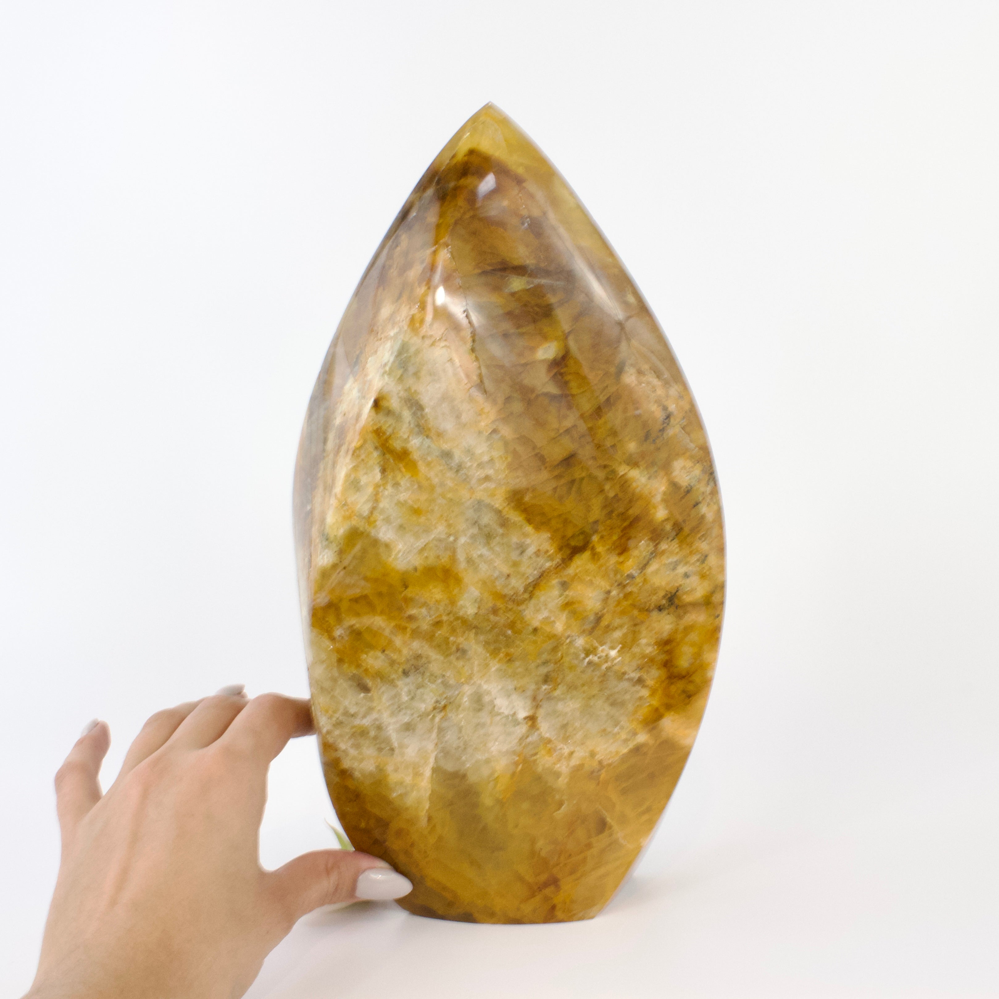 Large Crystals NZ: Large golden healer crystal flame 6.55kg
