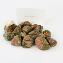 Load image into Gallery viewer, Crystals NZ: Unakite crystal tumblestone - intuitively chosen
