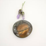 Crystals NZ: Lavender labradorite crystal palm stone
