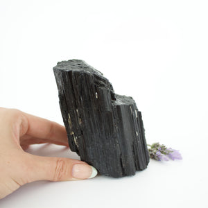 Crystals NZ: Large black tourmaline crystal tower