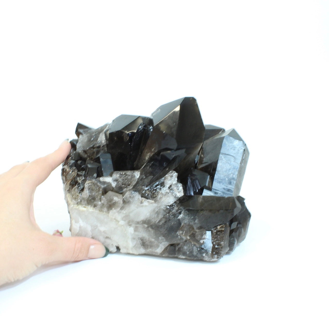 Large Crystals NZ: Large smoky quartz crystal cluster 4.97kg