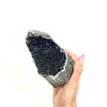 Load image into Gallery viewer, Crystals NZ: Black amethyst crystal cluster
