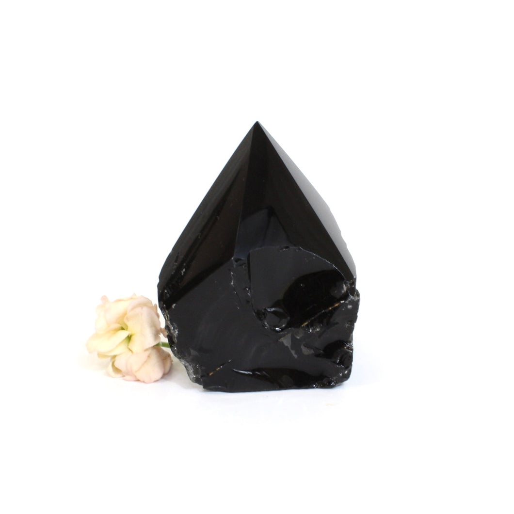 Crystals NZ: Black obsidian crystal point