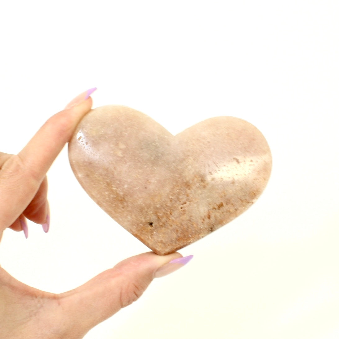 Crystals NZ: Pink amethyst crystal heart