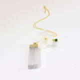 Crystal Jewellery NZ: Selenite crystal necklace 20" chain