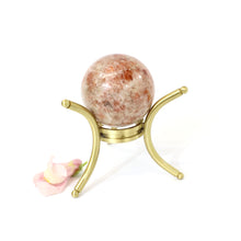 Load image into Gallery viewer, Sunstone crystal sphere on stand | ASH&amp;STONE Crystals Shop Auckland NZ
