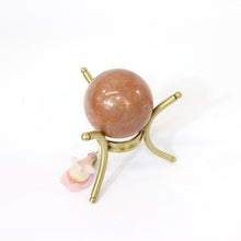 Load image into Gallery viewer, Crystals NZ: Peach moonstone crystal sphere with stand
