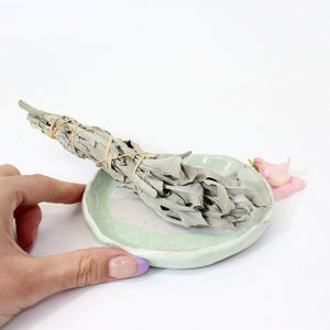 Crystal cleansing pack: Bespoke cleansing pack with NZ artisan large ceramic dish | ASH&STONE Crystals NZ