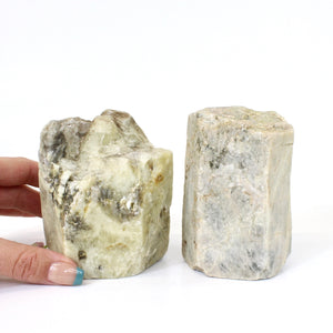 Raw Himalayan aquamarine crystal bookends | ASH&STONE Crystals NZ
