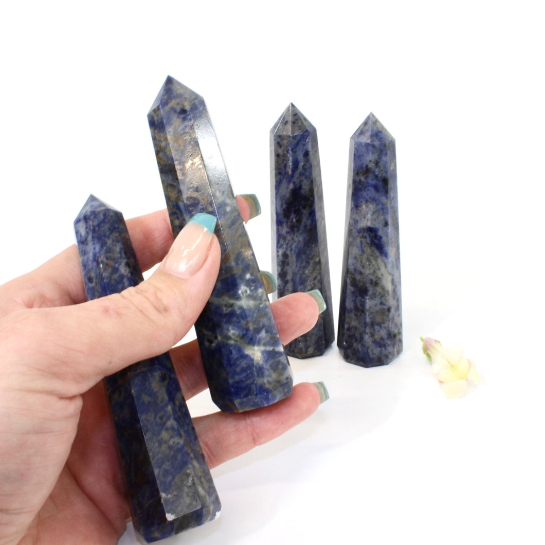 Sodalite crystal point | ASH&STONE Crystals NZ