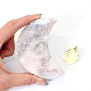 Pink amethyst crystal moon | ASH&STONE Crystals NZ