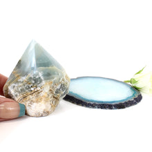 Load image into Gallery viewer, Blue balance crystal point | ASH&amp;STONE Crystal Packs NZ

