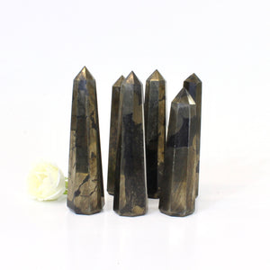 Pyrite crystal point | ASH&STONE Crystals NZ