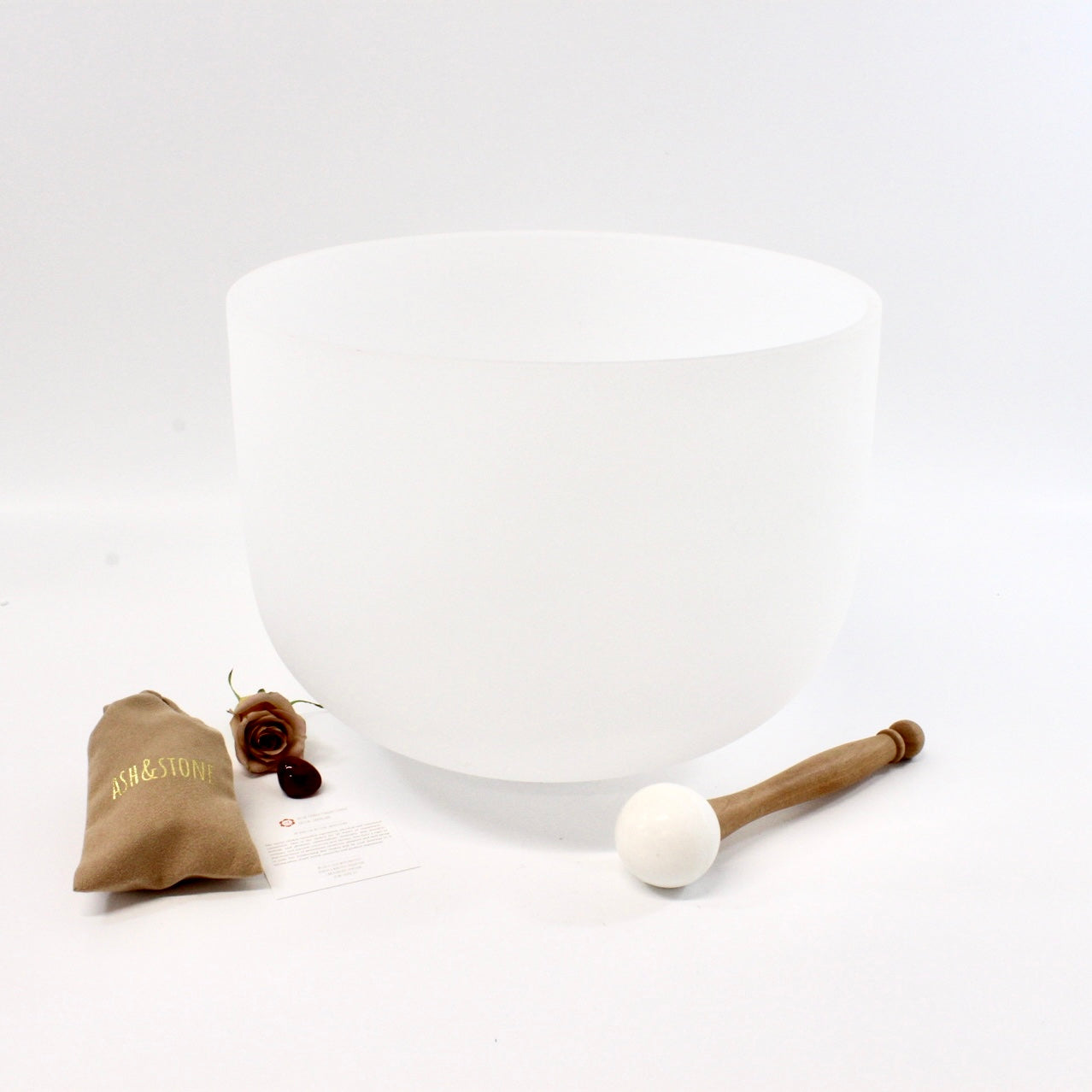 Sacral chakra 12" quartz crystal singing bowl | Perfect Pitch | ASH&STONE Crystal Shop NZ