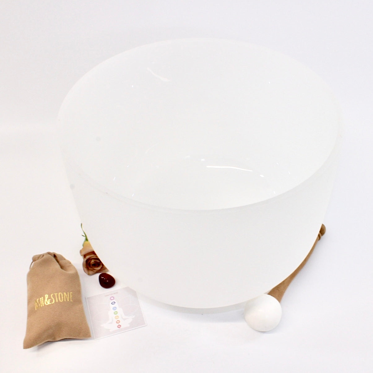 Sacral chakra 12" quartz crystal singing bowl | Perfect Pitch | ASH&STONE Crystal Shop NZ
