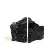Load image into Gallery viewer, Large black obsidian crystal bookends | ASH&amp;STONE Crystals NZ

