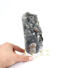 Load image into Gallery viewer, Apophyllite on blue chalcedony crystal cluster with stand | ASH&amp;STONE Crystals Shop Auckland NZ
