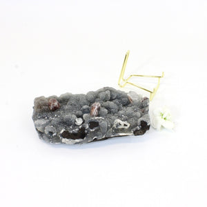 Apophyllite on blue chalcedony crystal cluster with stand | ASH&STONE Crystals Shop Auckland NZ