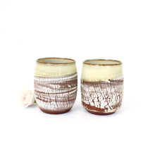 Load image into Gallery viewer, Bespoke NZ artisan handmade ceramic tumblers (set of 2) | ASH&amp;STONE Gifts
