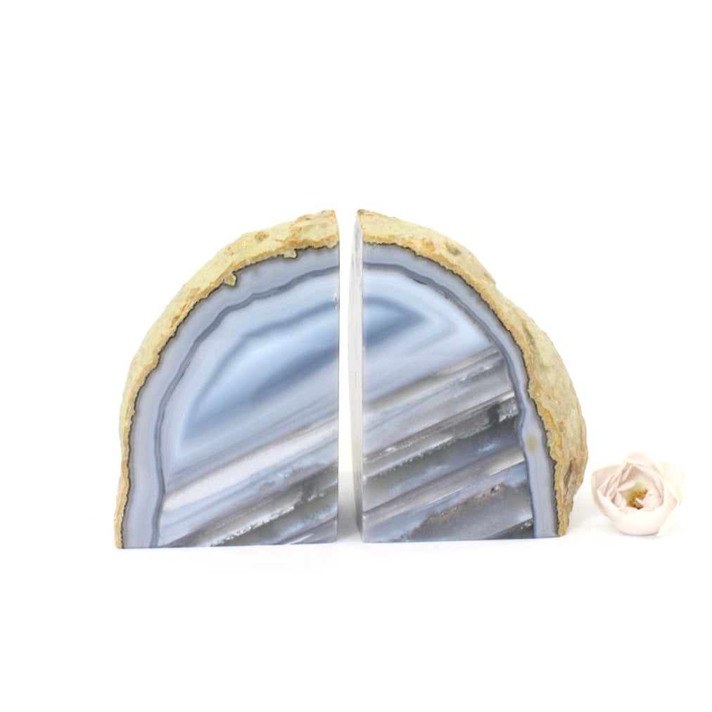 Large agate crystal bookends | ASH&STONE Crystals Shop Auckland NZ