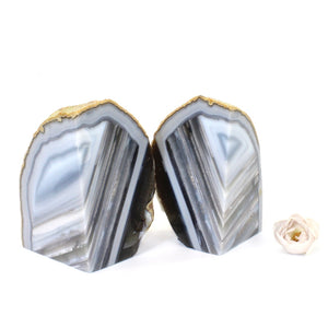Large agate crystal bookends | ASH&STONE Crystals Shop Auckland NZ