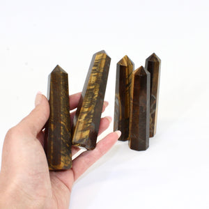 Tigers eye crystal point | ASH&STONE Crystals Auckland NZ