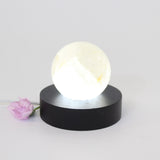Smoky quartz crystal on black LED lamp base | ASH&STONE Crystal Lamps Auckland NZ