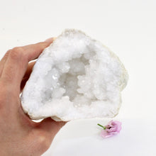 Load image into Gallery viewer, Clear quartz crystal geode half | ASH&amp;STONE Crystals Auckland NZ
