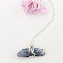 Load image into Gallery viewer, NZ-made bespoke kyanite crystal pendant with 18&quot; chain | ASH&amp;STONE Crystal Jewellery Auckland NZ
