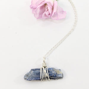 NZ-made bespoke kyanite crystal pendant with 18" chain | ASH&STONE Crystal Jewellery Auckland NZ