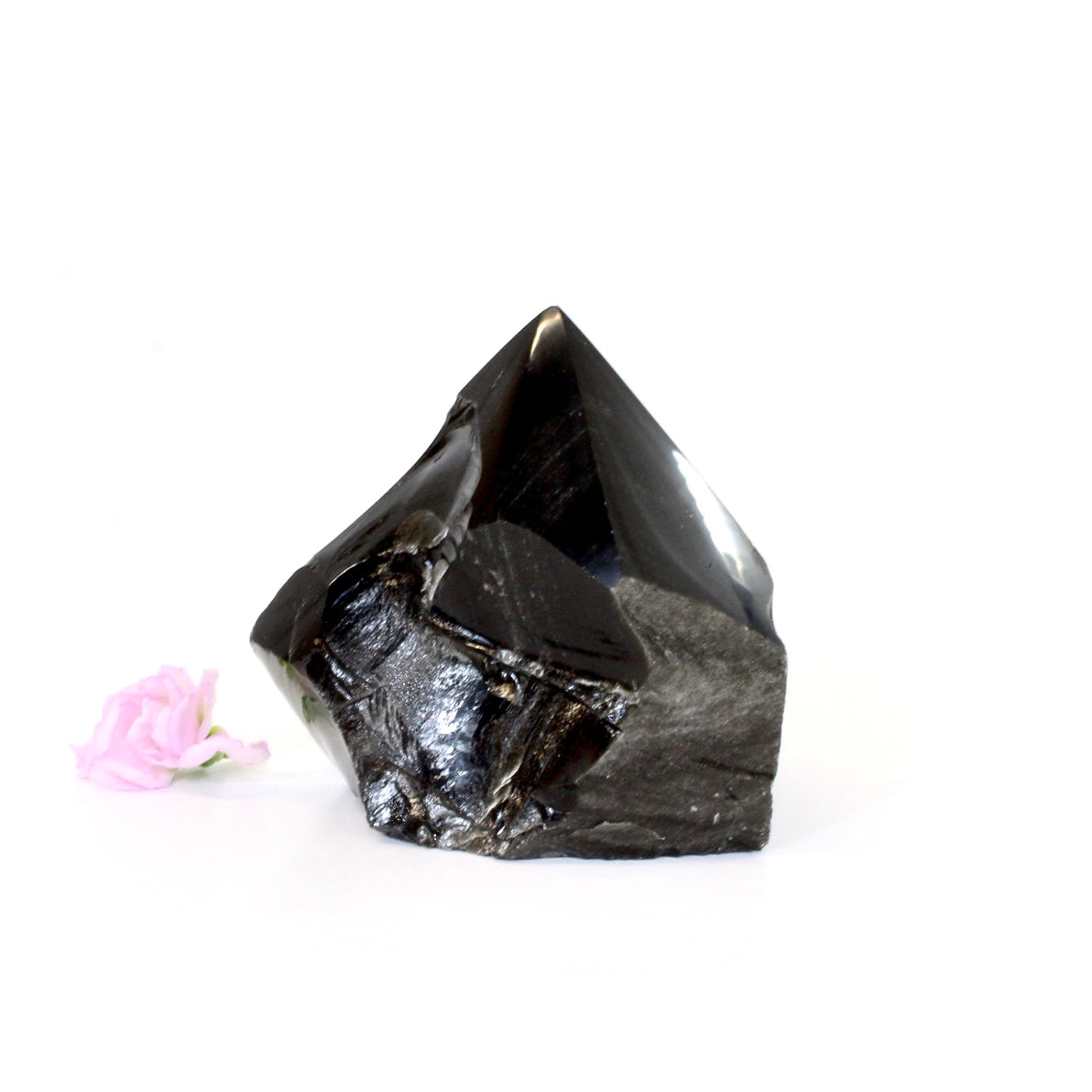 Black obsidian crystal point | ASH&STONE Crystals Shop Auckland NZ