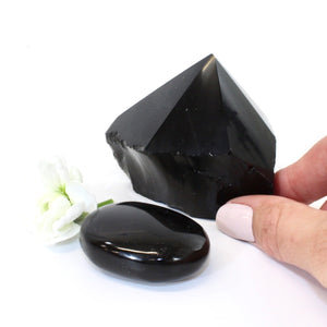 Black obsidian crystal pack | ASH&STONE Crystal Sets Auckland NZ