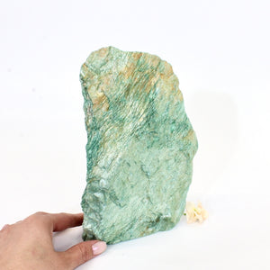 Large fuchsite crystal tower with cut base 2.55kg | ASH&STONE Crystals Shop Auckland NZ