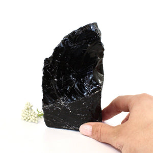 Black obsidian cut base | ASH&STONE Auckland NZ