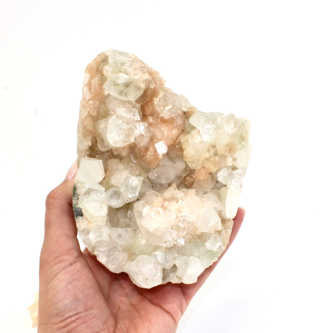 Apophyllite with stilbite crystal cluster | ASH&STONE Crystals Shop Auckland NZ