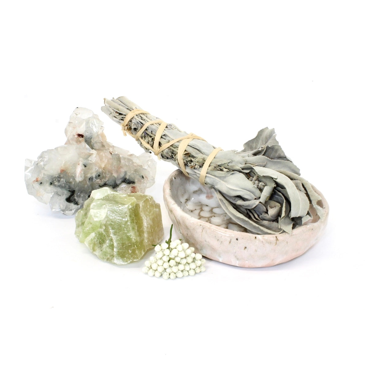 Bespoke energy healing crystal pack with NZ artisan ceramic dish | AH&STONE Crystal Packs Auckland NZ