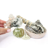 Bespoke energy healing crystal pack with NZ artisan ceramic dish | AH&STONE Crystal Packs Auckland NZ