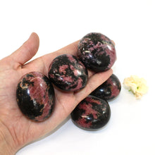 Load image into Gallery viewer, Rhodonite crystal palm stone | ASH&amp;STONE Crystals Shop Auckland NZ
