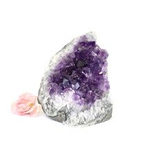 Load image into Gallery viewer, Amethyst crystal with cut base | ASH&amp;STONE Crystals Shop 
