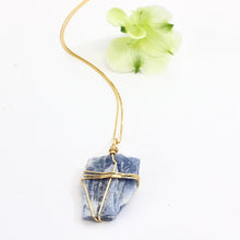 Load image into Gallery viewer, Bespoke NZ-made kyanite pendant with 18&quot; chain | ASH&amp;STONE Crystal Jewellery Shop Auckland NZ
