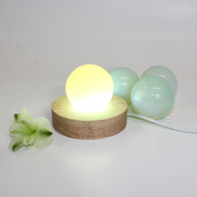 Load image into Gallery viewer, Opalite sphere on LED lamp base | ASH&amp;STONE Auckland NZ
