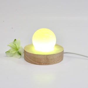 Opalite sphere on LED lamp base | ASH&STONE Auckland NZ