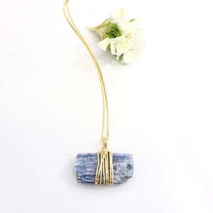 Bespoke NZ-made kyanite pendant with 18" chain | ASH&STONE Crystal Jewellery Shop