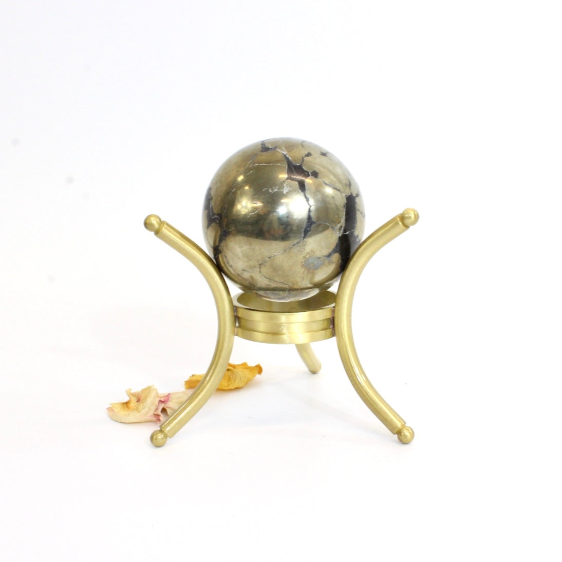 Pyrite crystal sphere on stand | ASH&STONE Crystals Shop Auckland NZ