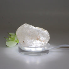 Load image into Gallery viewer, Smoky quartz crystal on clear perspex LED lamp base | ASH&amp;STONE Crystals Shop Auckland NZ
