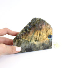 Load image into Gallery viewer, Blue flash labradorite crystal cut base | ASH&amp;STONE Crystals Shop Auckland NZ
