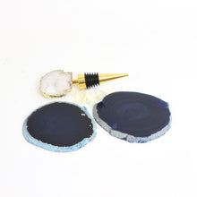 Load image into Gallery viewer, Coasters &amp; wine stopper crystal gift set | ASH&amp;STONE Crystals Shop Auckland NZ
