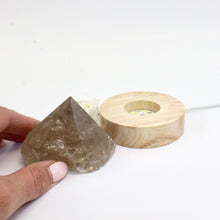 Load image into Gallery viewer, Smoky quartz crystal point on LED lamp base | ASH&amp;STONE Crystals Shop Auckland NZ
